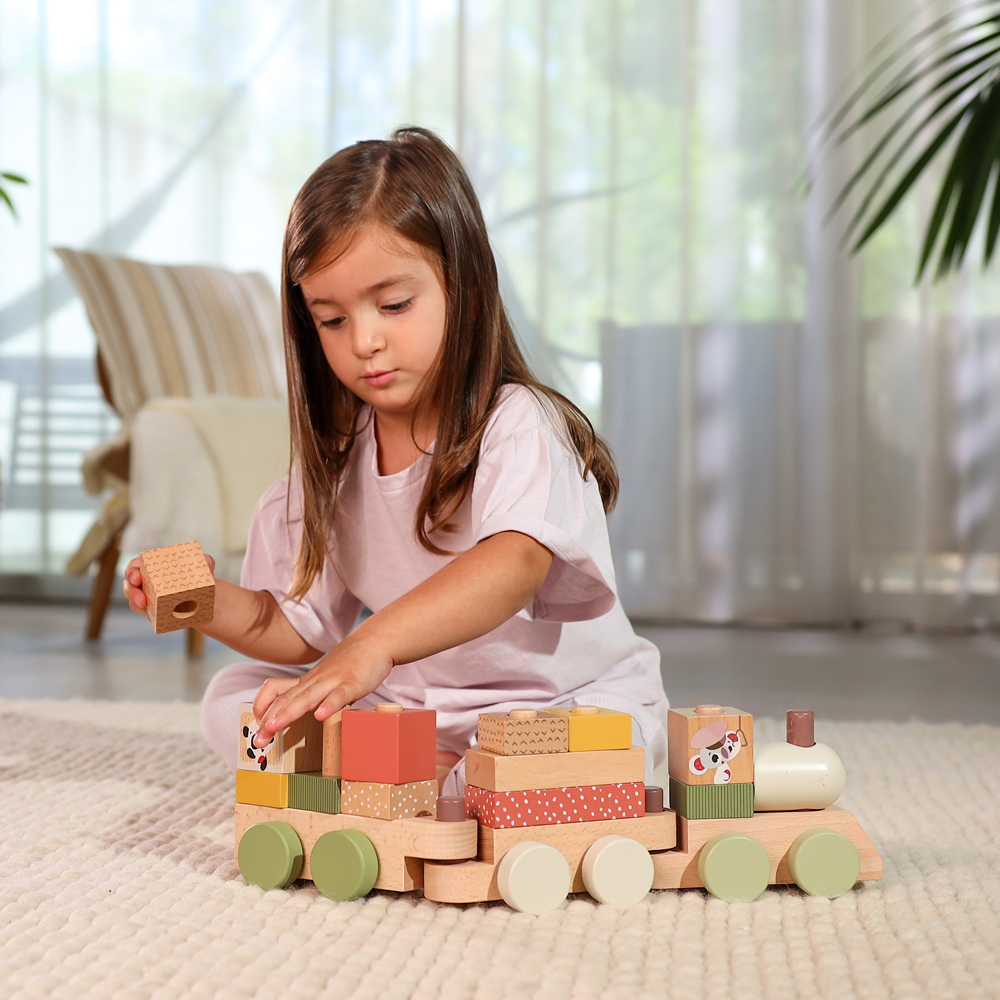 Train de construction en bois Boho Chic (Tiny Love) - Image 5