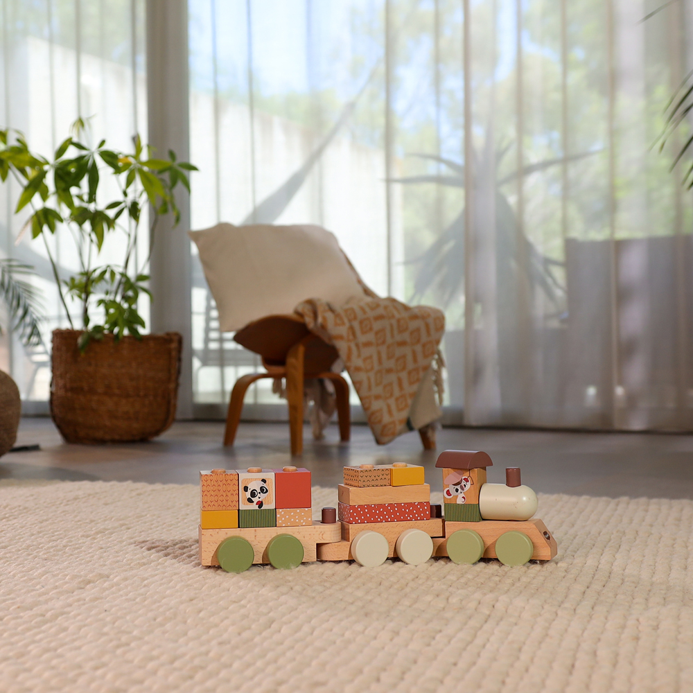 Train de construction en bois Boho Chic (Tiny Love) - Image 7