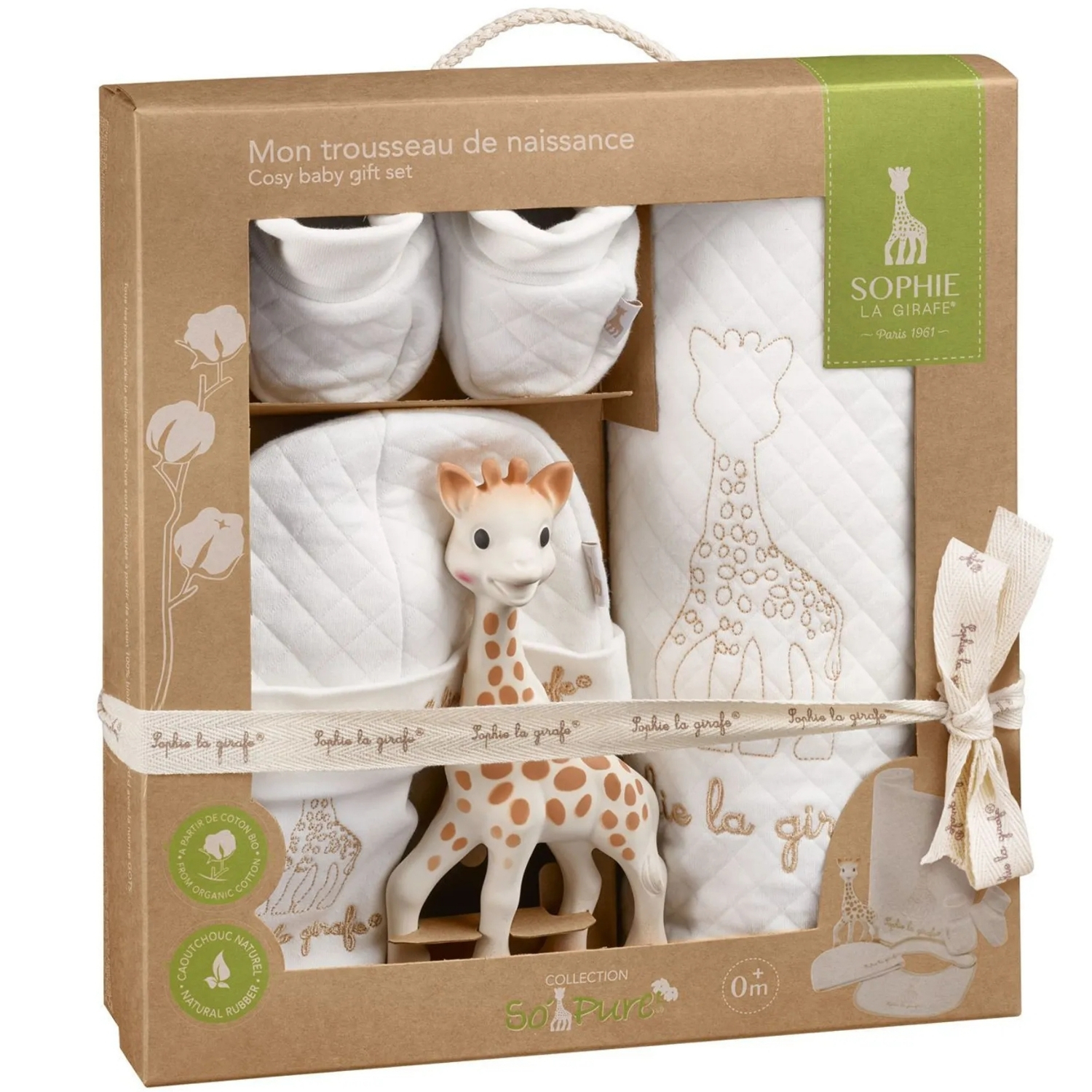 Coffret cadeau Mon trousseau de naissance Sophie la girafe So'pure (Sophie la girafe) - Image 9