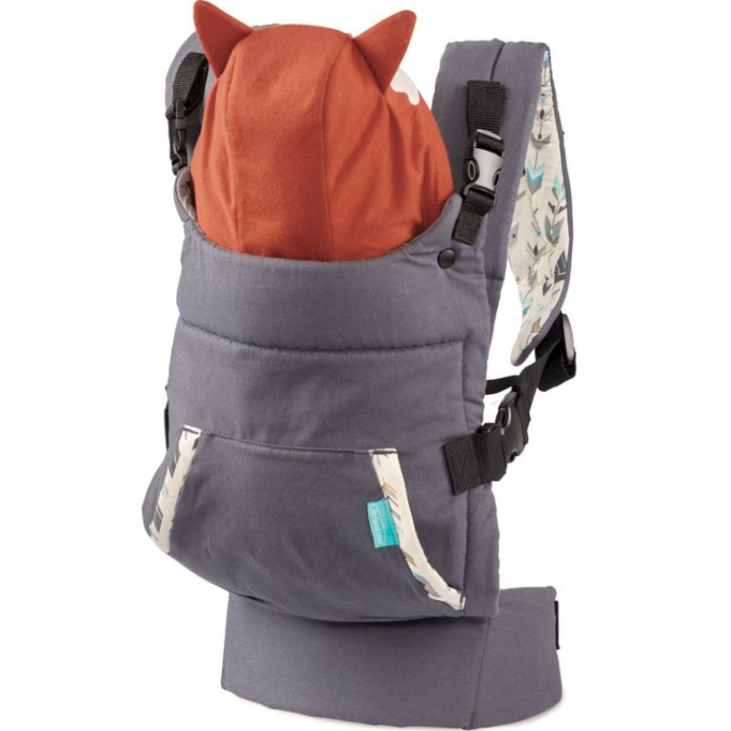 Porte-bébé Cuddle Up Fox avec capuche (Infantino) - Image 1