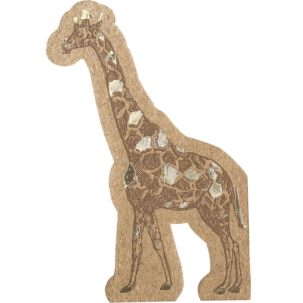 Arty Fêtes Factory - Lot de 16 serviettes Girafe Safari Kraft
