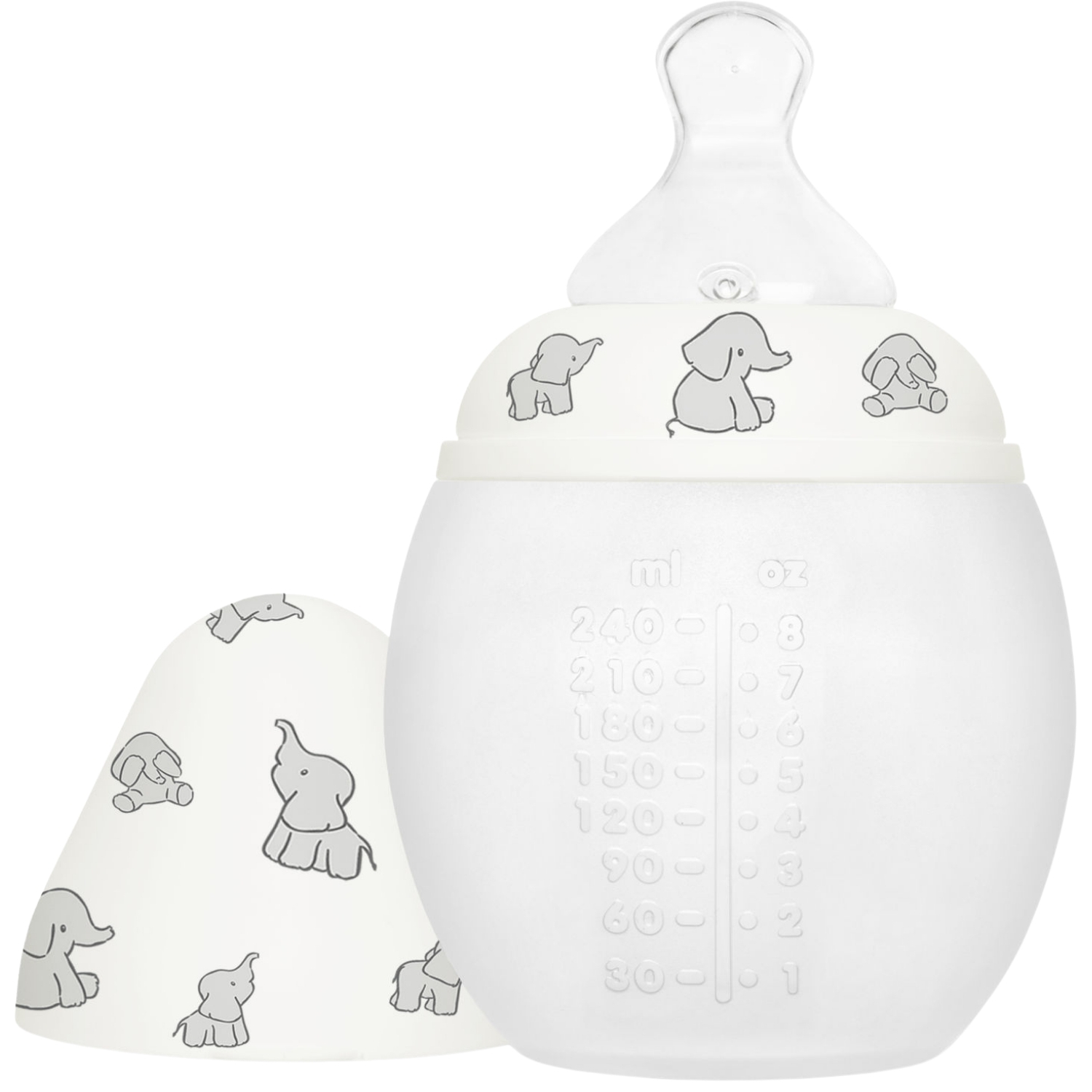 Biberon anti-colique en silicone Eléphant (240 ml) (Elhée) - Couverture