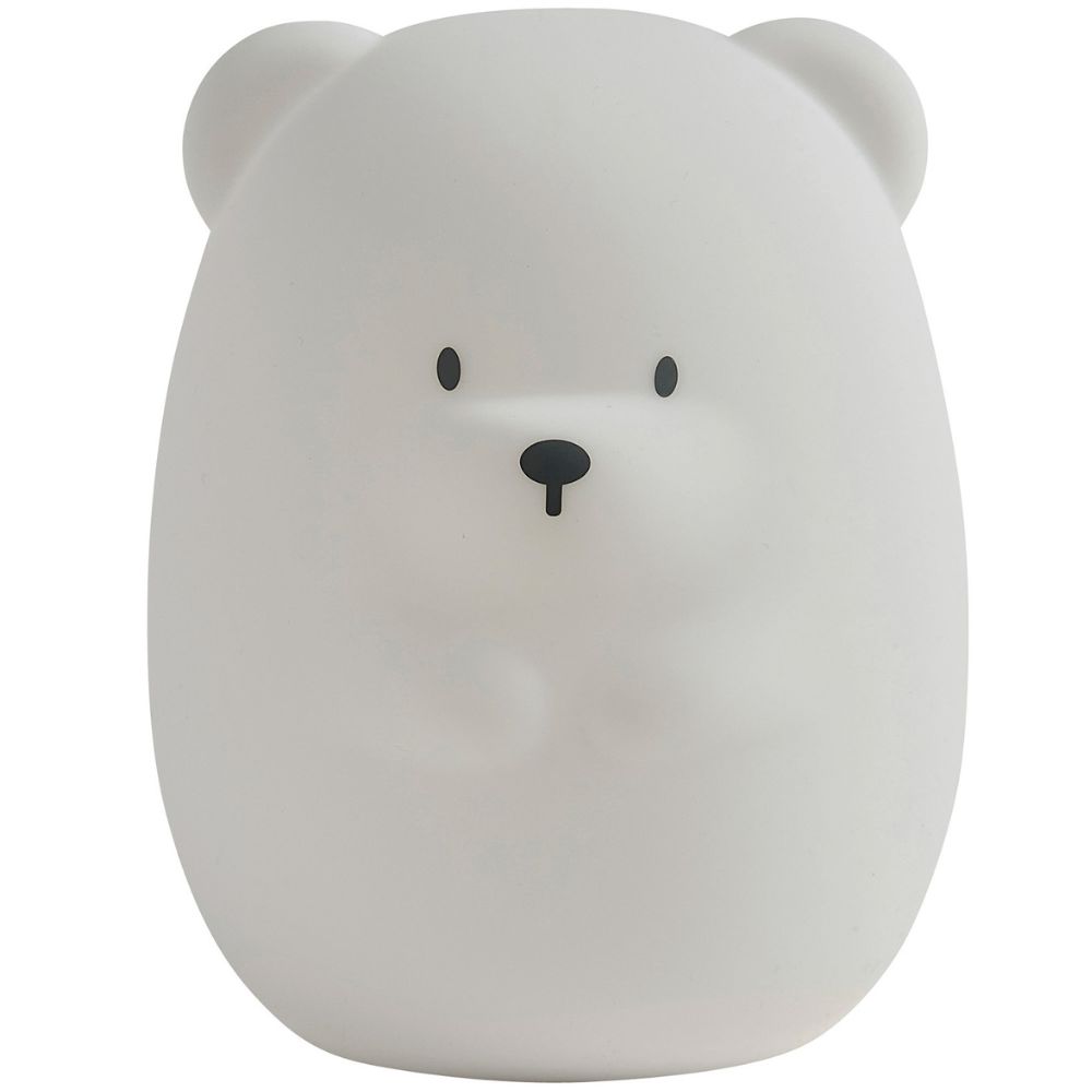 Nattou - Veilleuse ours en silicone blanc - Blanc