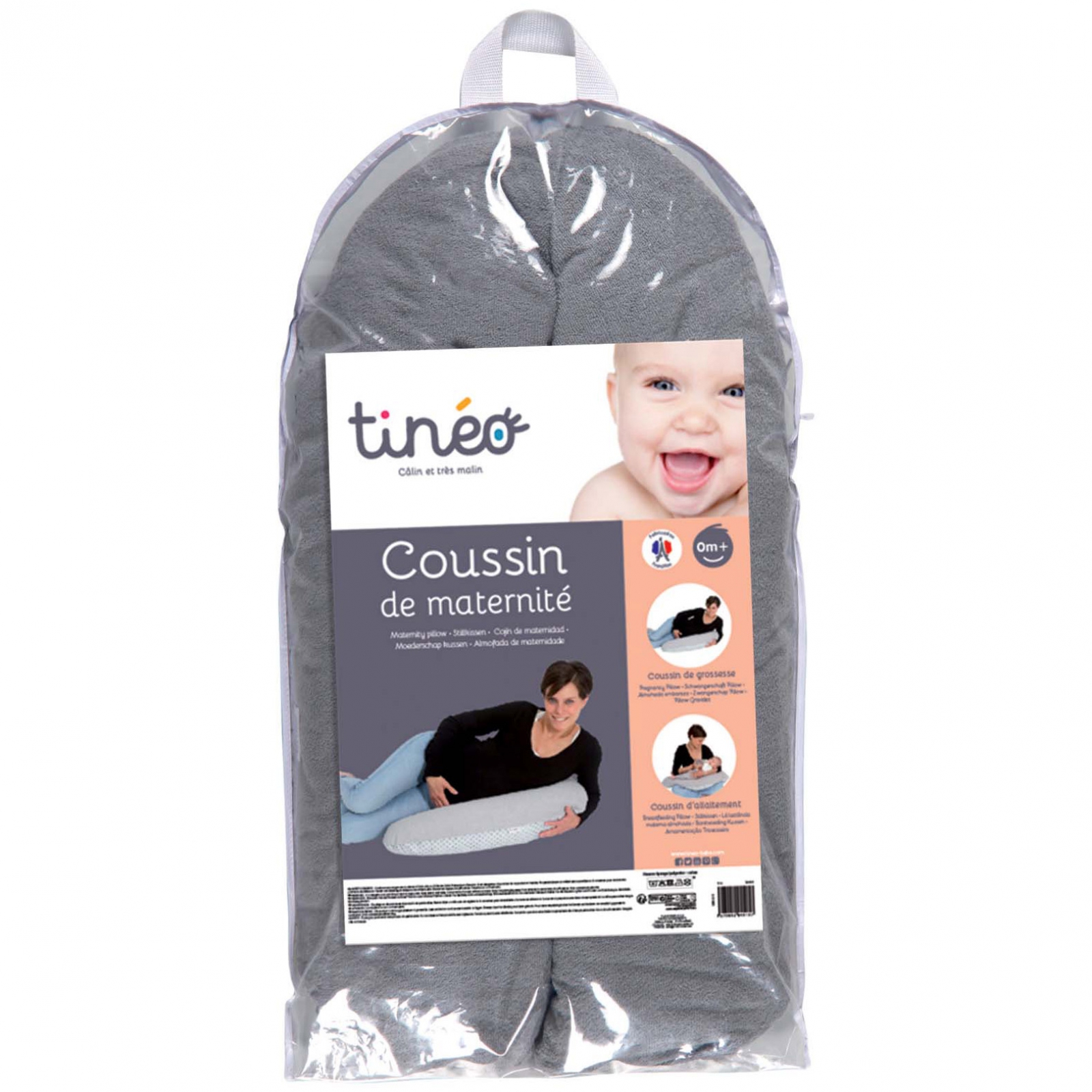 Coussin de grossesse éponge grise (Tinéo) - Image 3