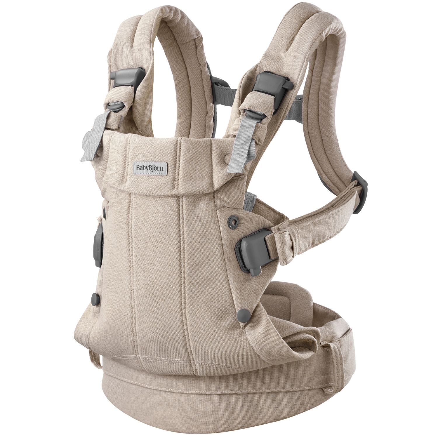Porte-bébé Harmony Mélange Tissé Chiné Beige Clair (BabyBjörn) - Image 5