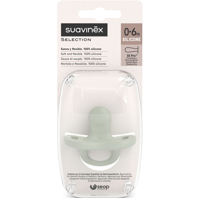 Sucette réversible SX PRO colour essence vert (0-6 mois) (Suavinex) - Image 1