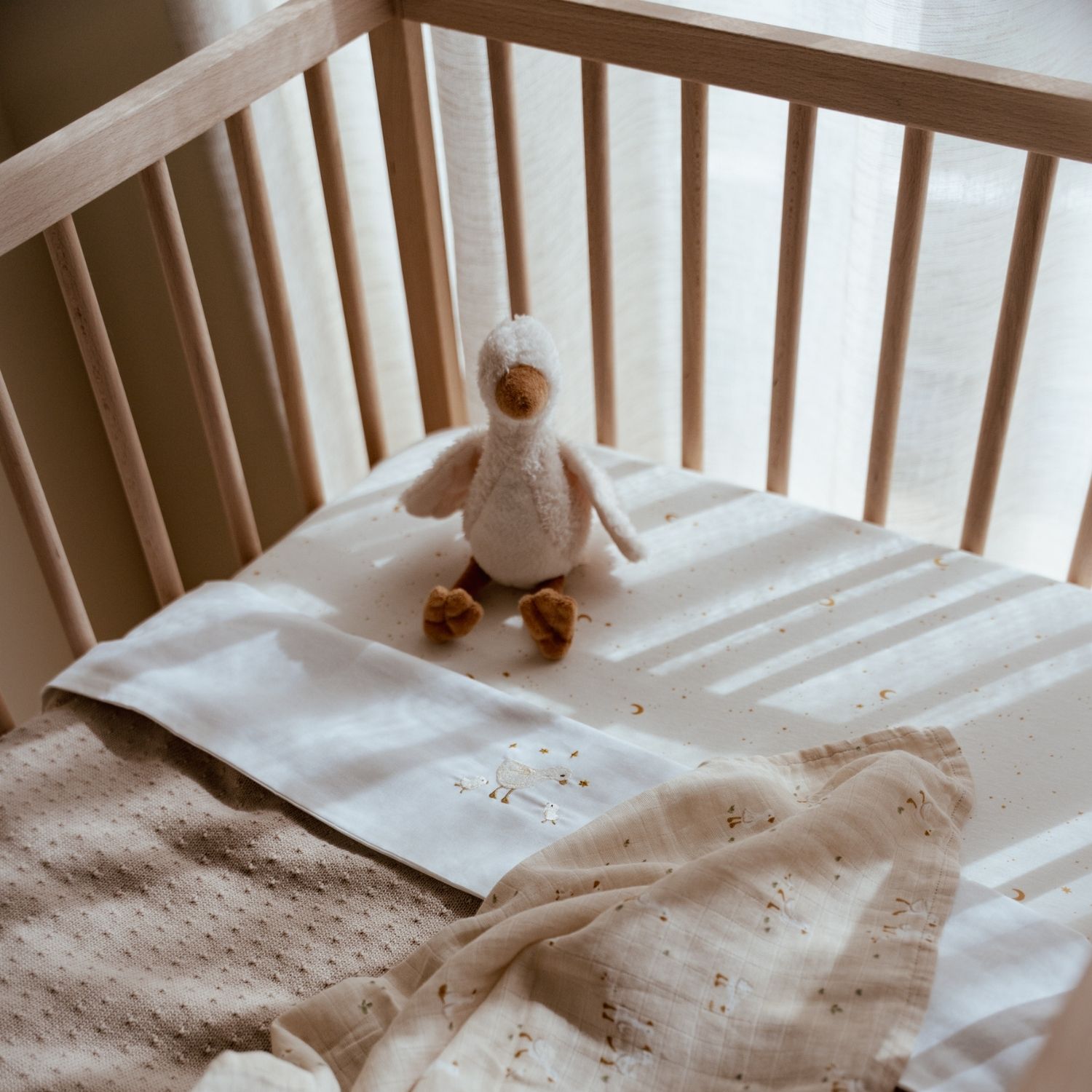 Set de 2 langes en gaze de coton Little Goose (70 x 70 cm) (Little Dutch) - Image 3