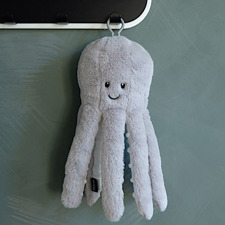 Peluche bruit blanc Olly la pieuvre grise (FLOW) - Image 1