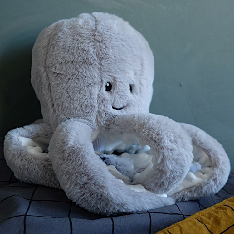 Peluche bruit blanc Olly la pieuvre grise (FLOW) - Image 2