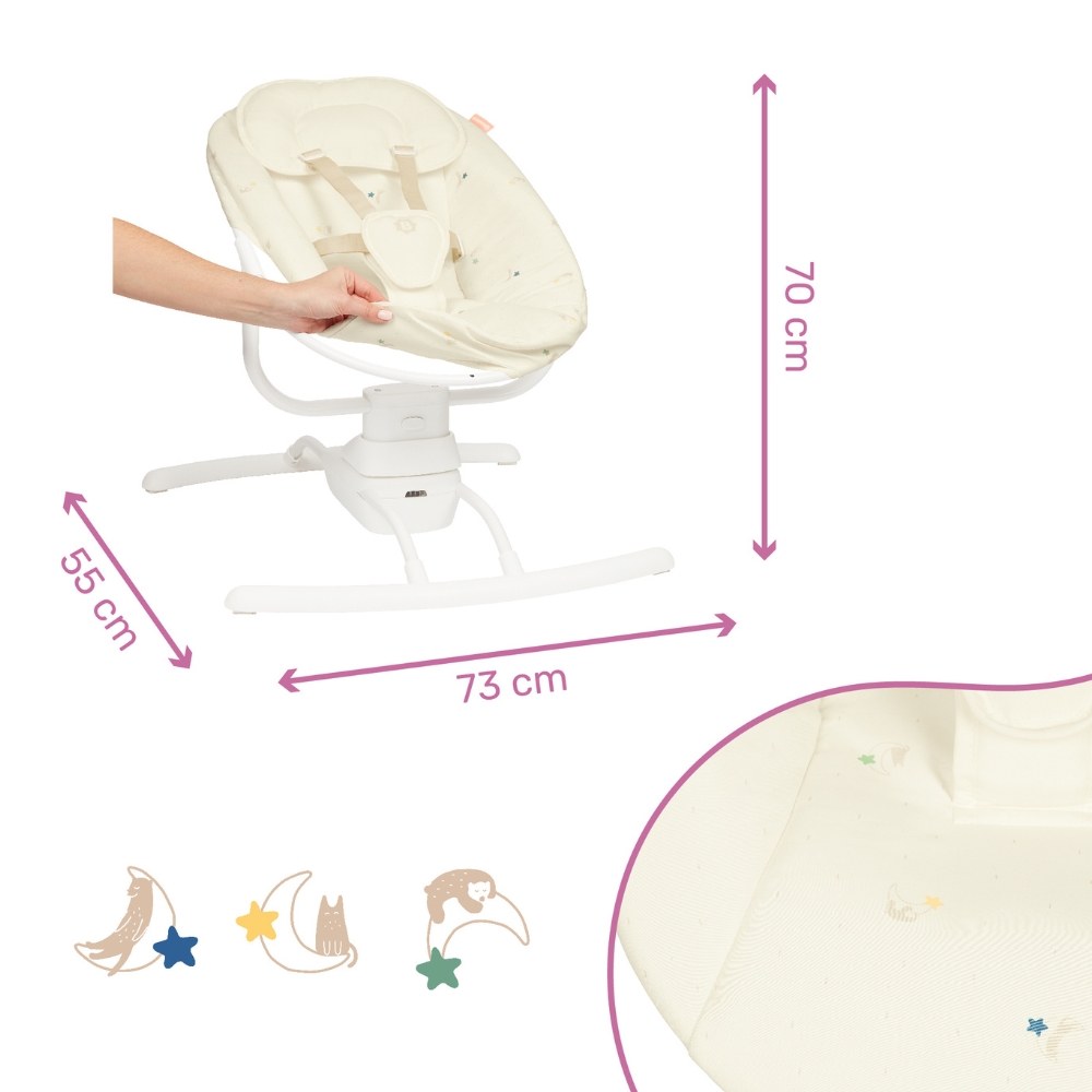 Balancelle électronique avec télécommande Crème (Badabulle) - Image 8