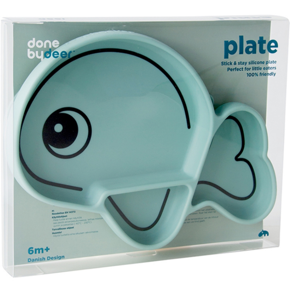 Assiette antidérapante silicone Wally bleu (Done by deer) - Image 4