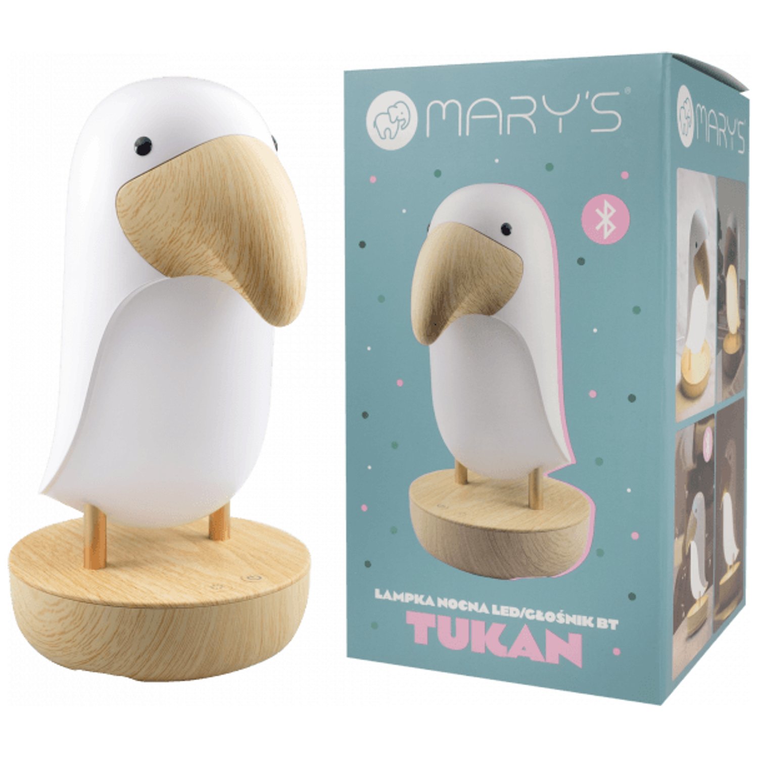 Veilleuse et enceinte Bluetooth Toucan Blanc (mary's) - Image 7