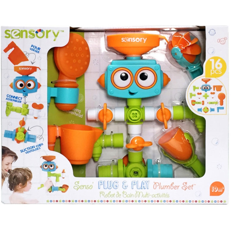 Jouet de bain à ventouse robot Sensory (Infantino) - Image 3