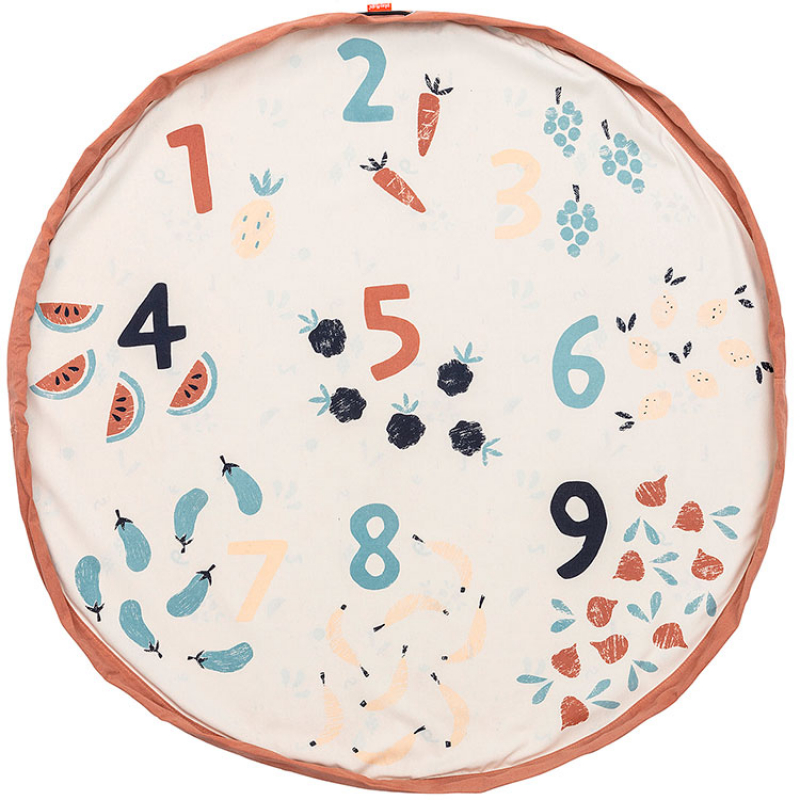 Sac à jouets 2 en 1 réversible Noomad Original Veggie numbers (Play & Go) - Image 9