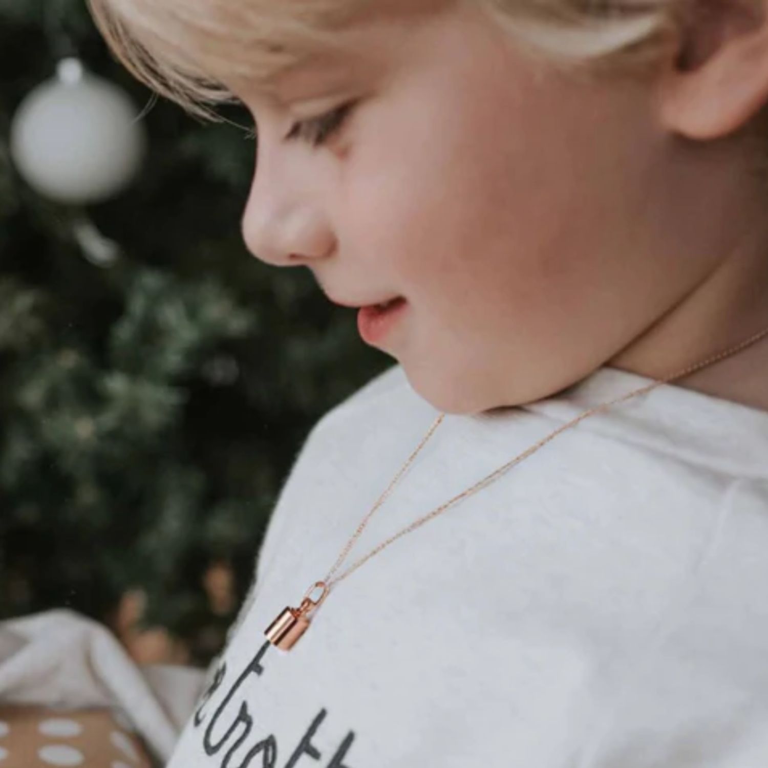 Collier Mon Petit Secret étoilé personnalisable (plaqué or rose) (Mon Petit Poids) - Image 1