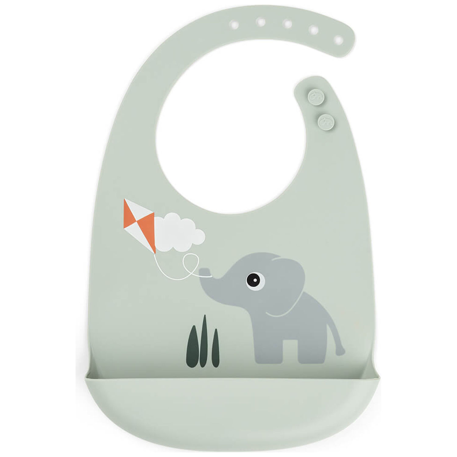 Done by deer - Bavoir silicone Playground Vert