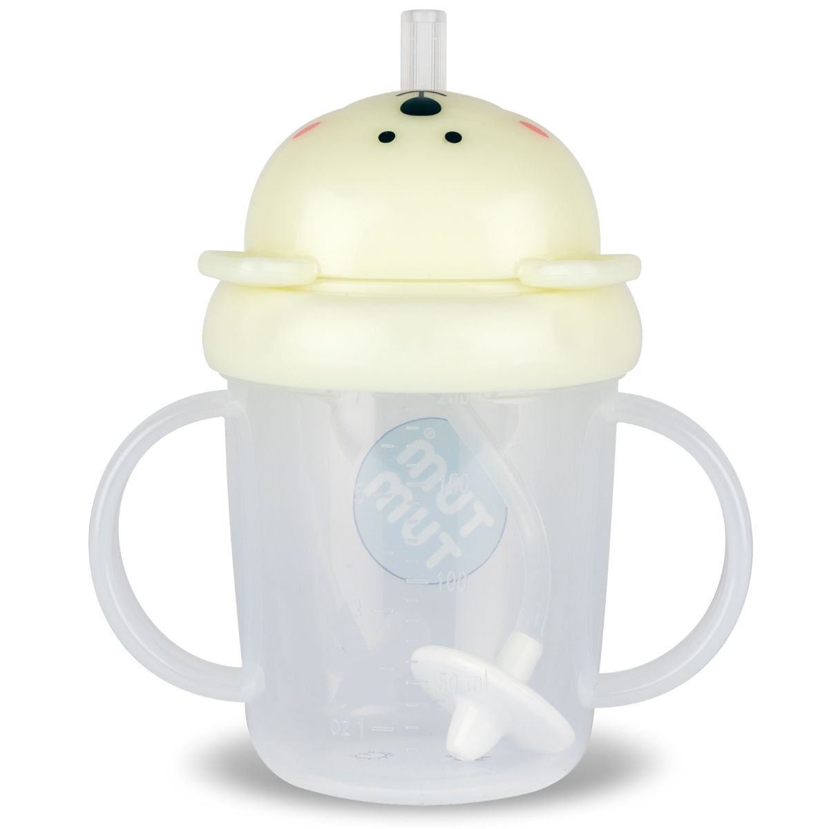 Tasse antifuite avec paille lestée Ours phosphorescente (200 ml) (Tum Tum) - Image 3