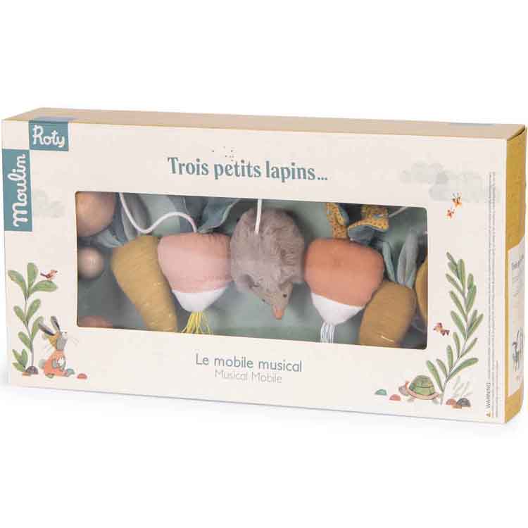 Mobile musical Trois petit lapins (Moulin Roty) - Image 1
