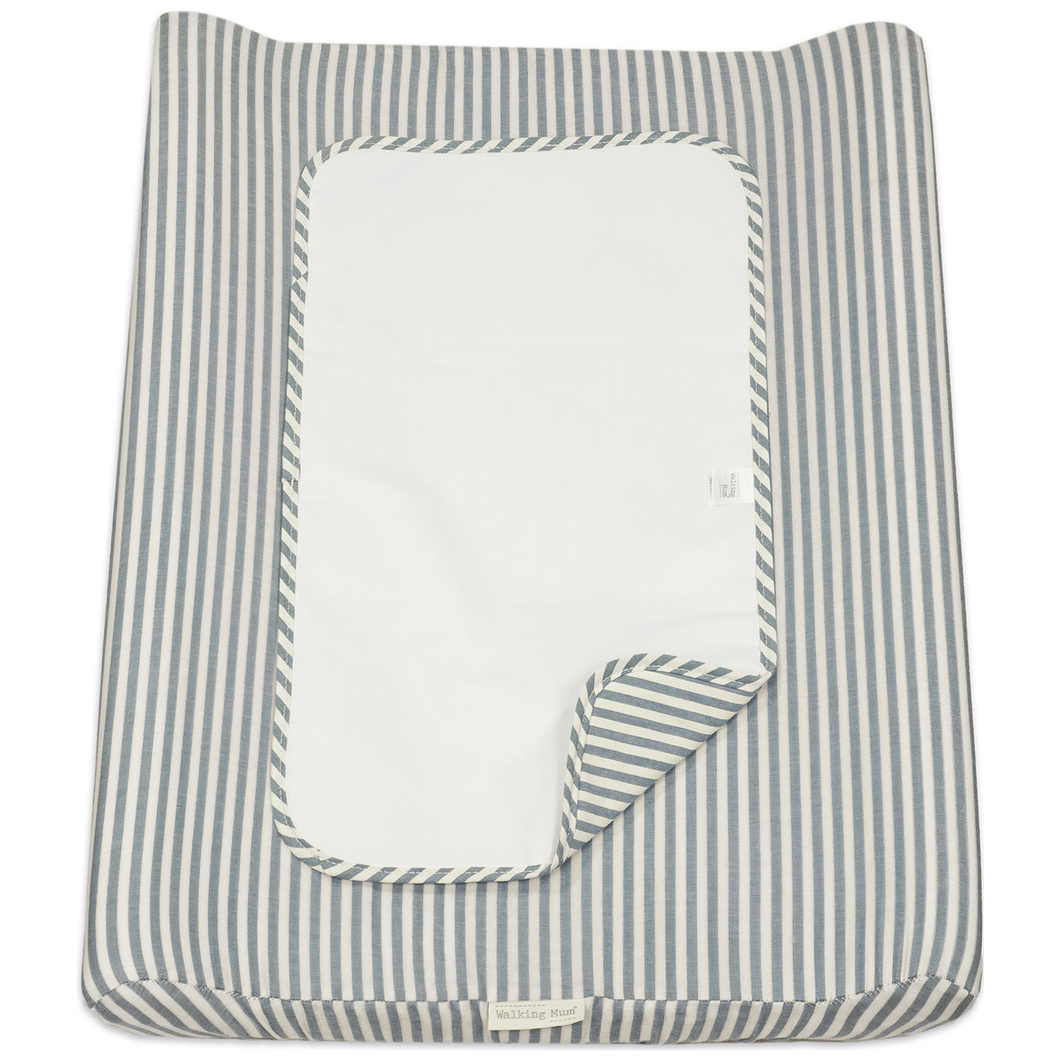 Matelas à langer avec housse Home Praliné Rayures Matcha