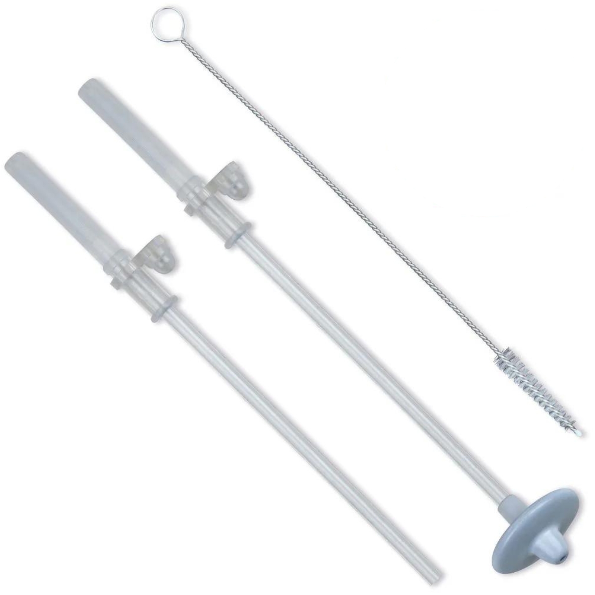 Tum Tum - Lot de 2 pailles en silicone, 1 leste et 1 brosse (pour grande tasse)