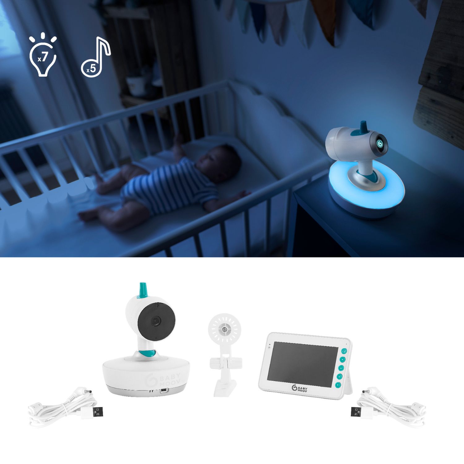 Babyphone vidéo YOO-Moov 360° (Babymoov) - Image 7