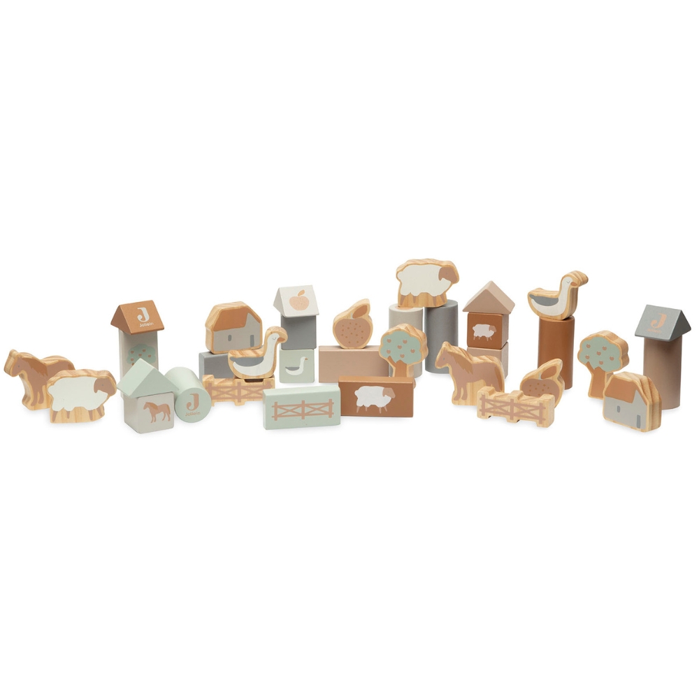Set de cubes en bois Farm (34 pièces) (Jollein) - Image 2