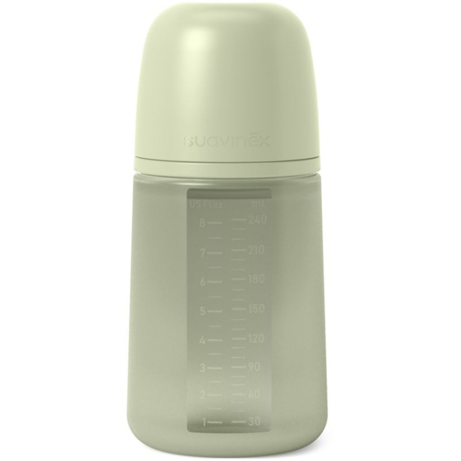 Suavinex - Biberon silicone débit moyen colour essence vert (240 ml)