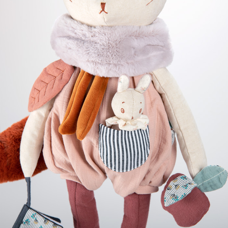 Grand lapin d'activités Après la pluie (65 cm) (Moulin Roty) - Image 1