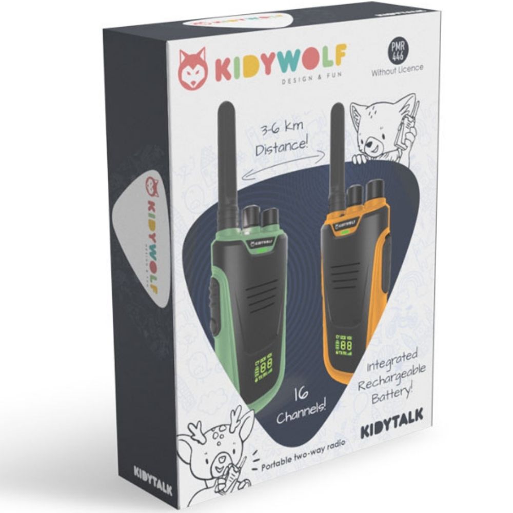 Paire de Talkie-Walkie KIDYTALK vert jaune (Kidywolf) - Image 9