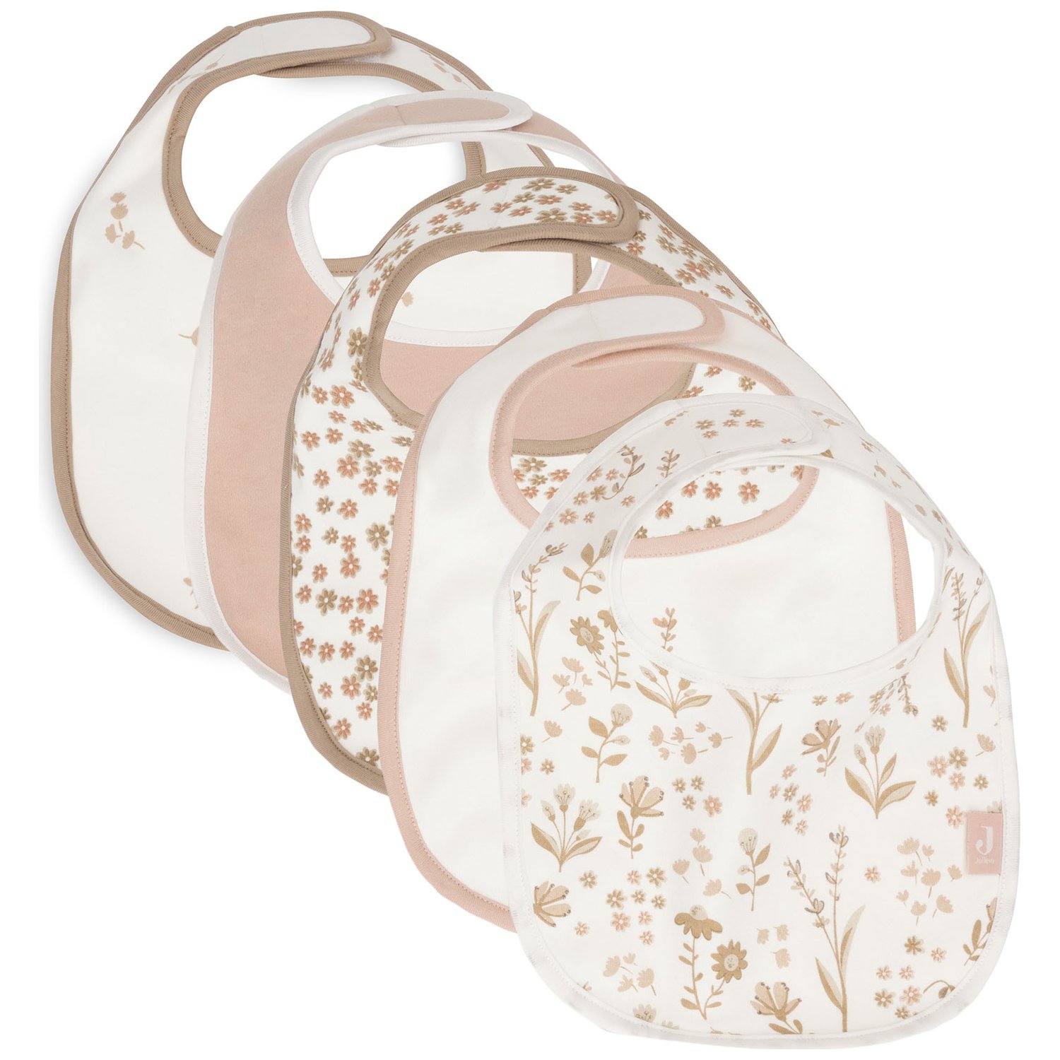 Jollein - Lot de 5 bavoirs imperméables Bloomy