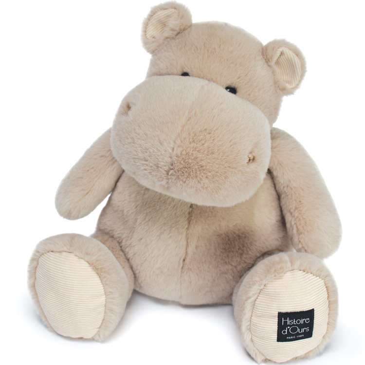 Histoire d'Ours - Peluche Hippo beige sable (40 cm)