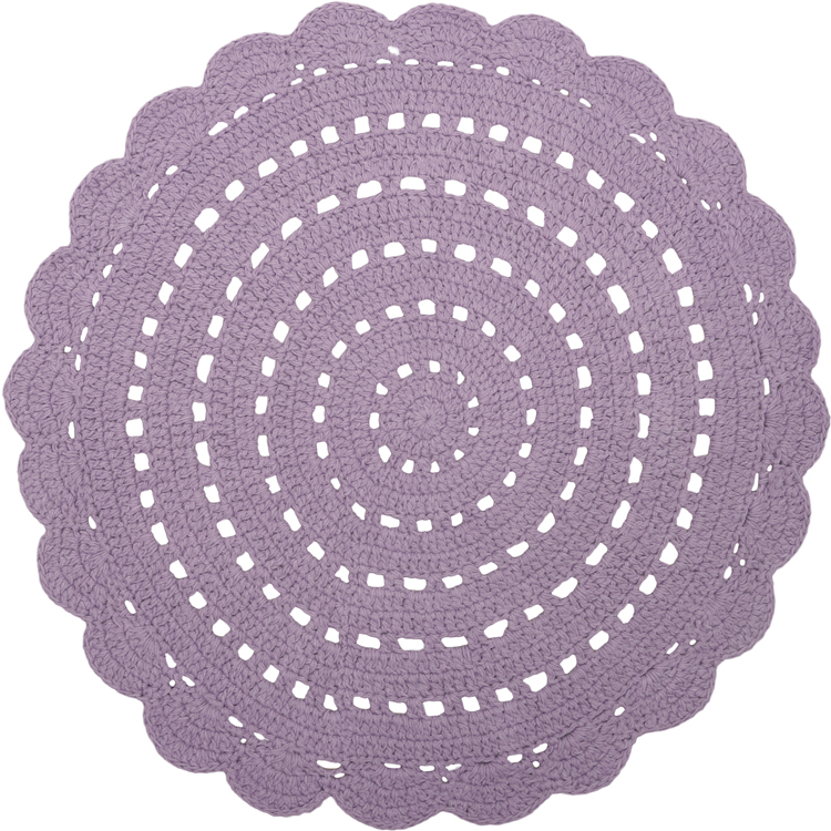 Tapis rond Alma mauve (120 cm) (Nattiot) - Image 1
