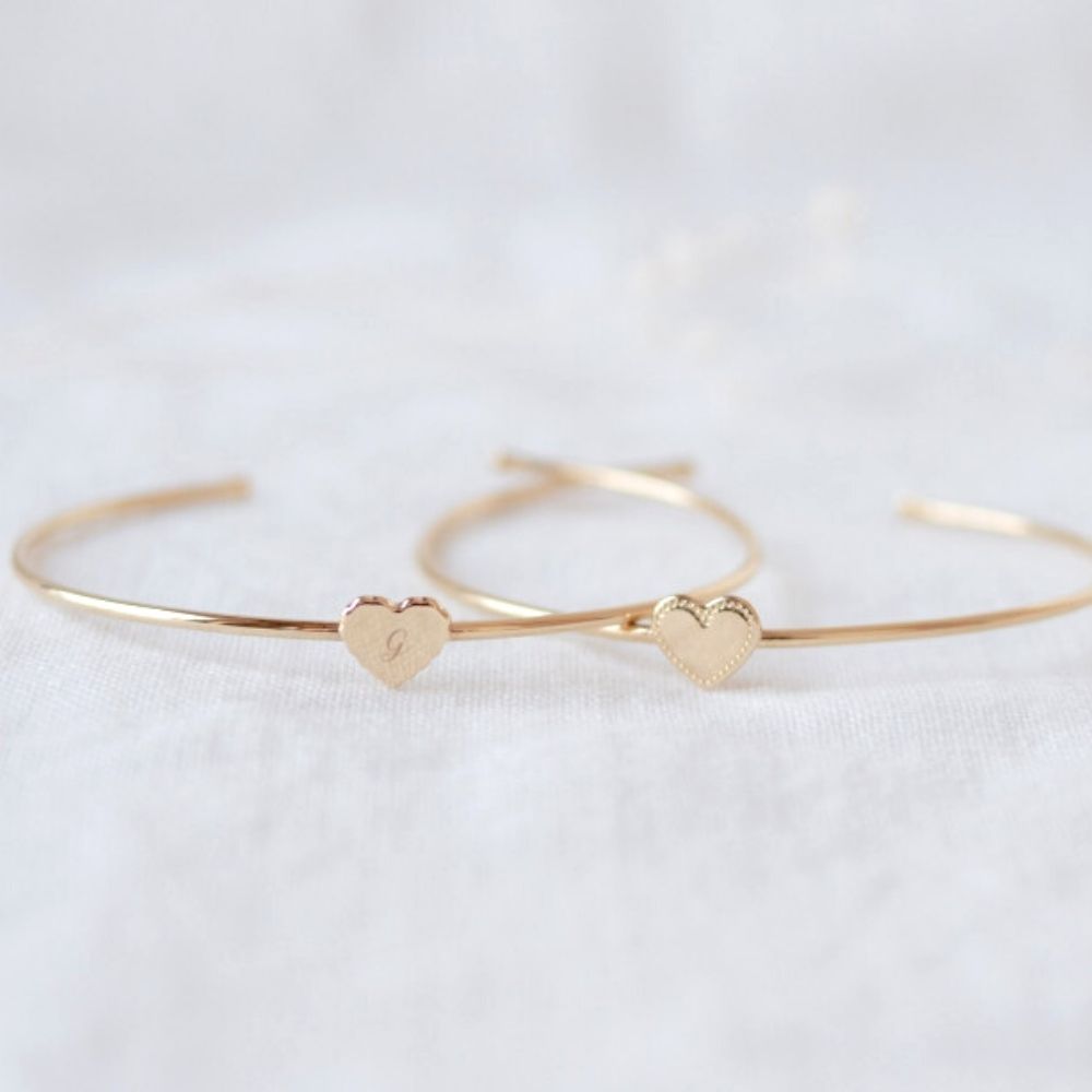 Mon Petit Poids - Jonc Simone en plaqué or jaune (personnalisable)