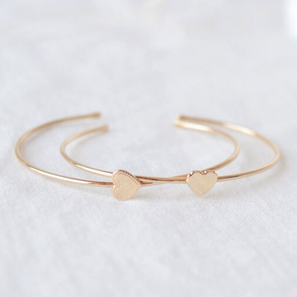 Jonc Simone en plaqué or jaune (personnalisable) (Mon Petit Poids) - Image 4