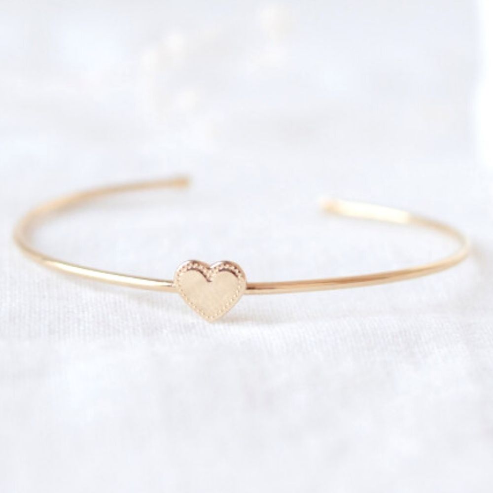 Jonc Simone en plaqué or jaune (personnalisable) (Mon Petit Poids) - Image 5