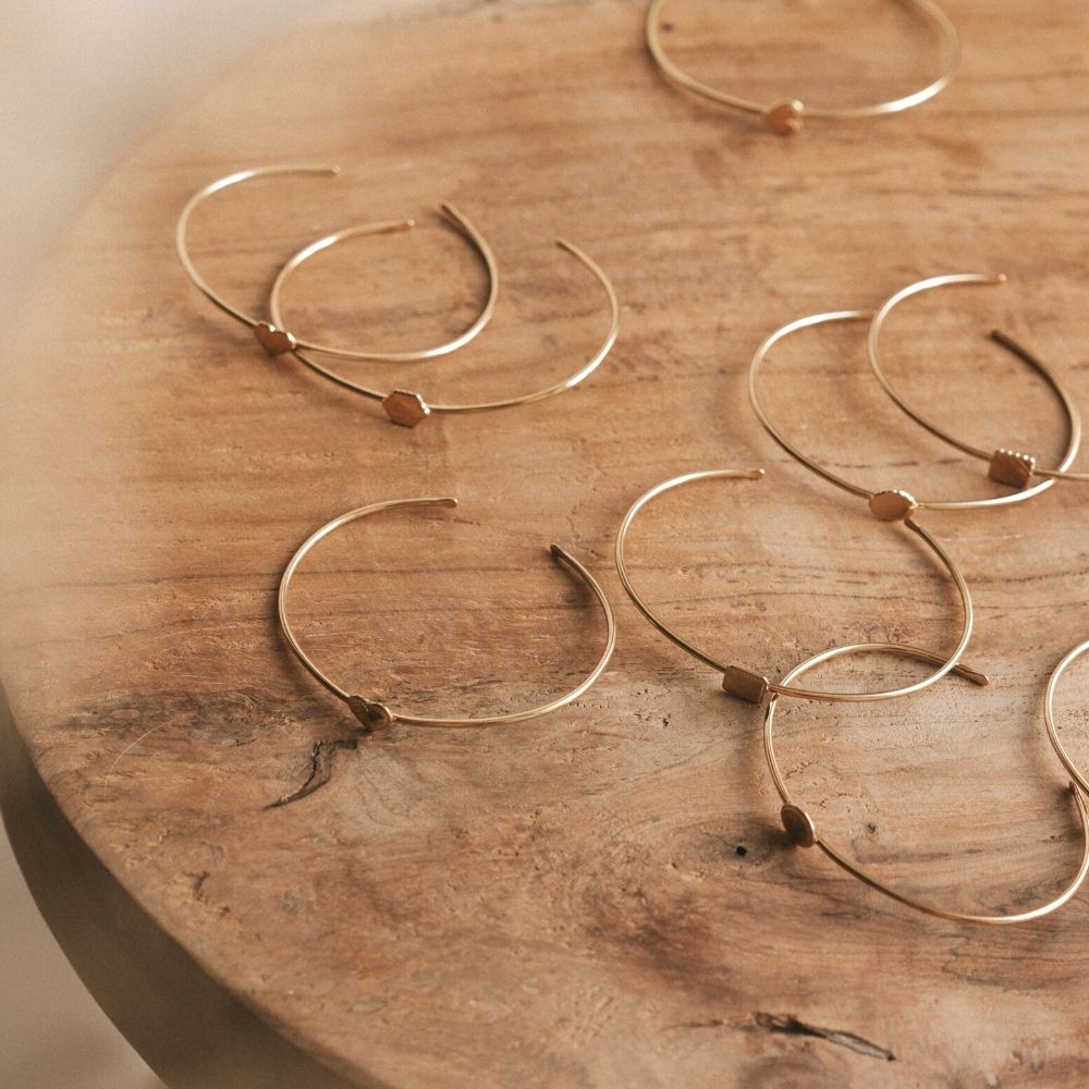 Jonc Simone en plaqué or jaune (personnalisable) (Mon Petit Poids) - Image 3