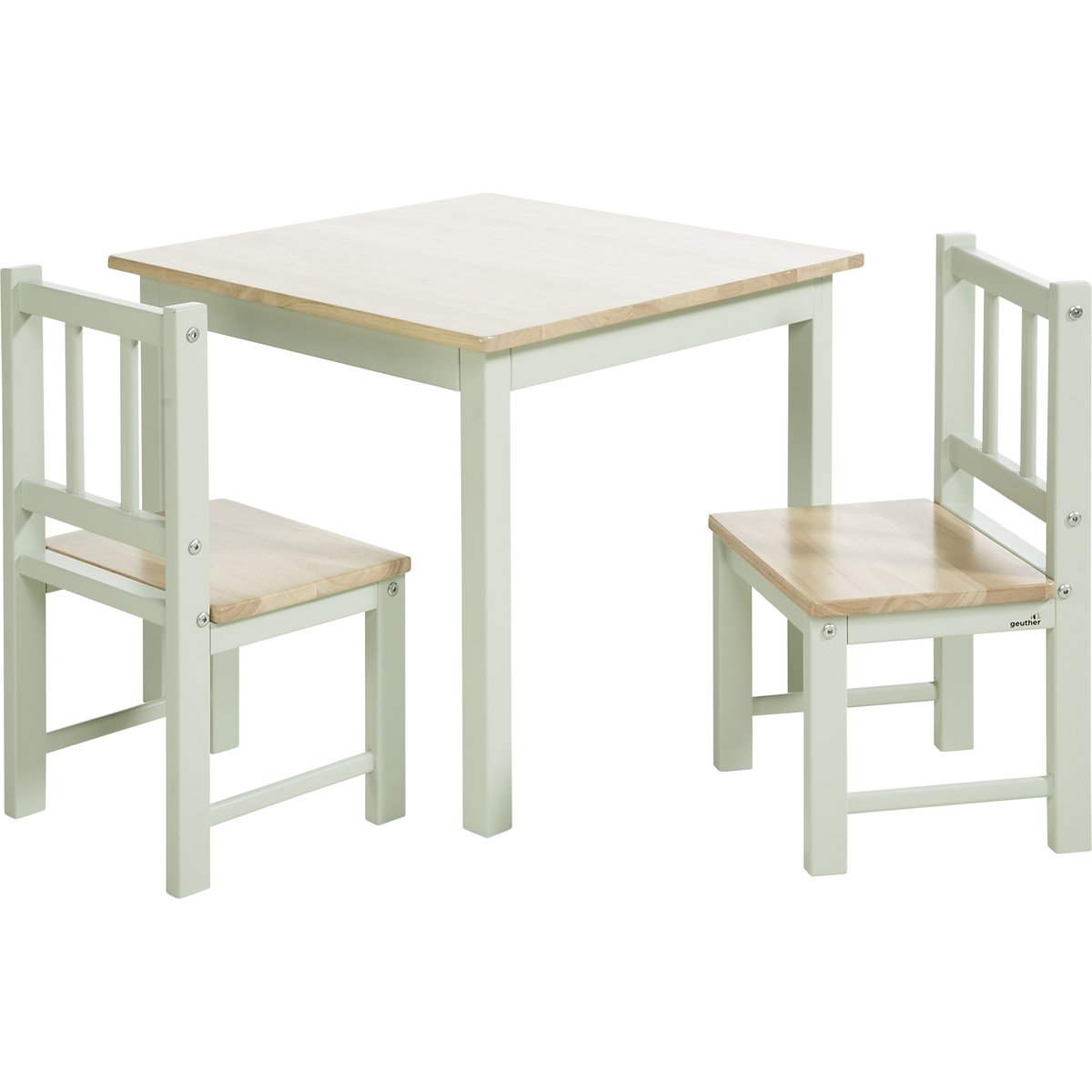 Geuther - Ensemble table et chaises Activity vert-blanc (3 pièces)