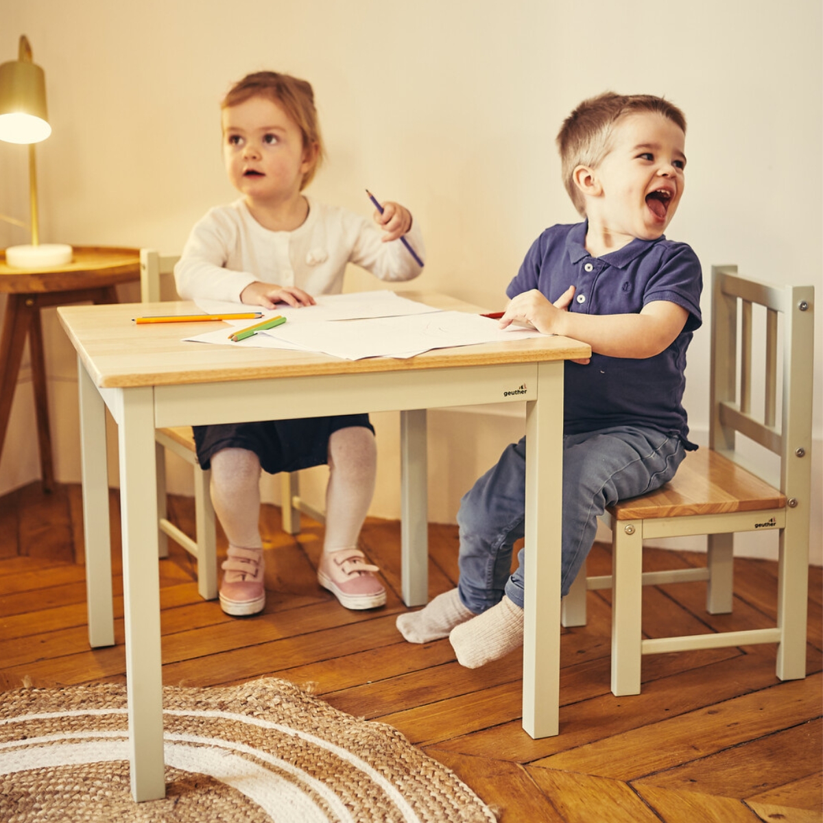 Ensemble table et chaises Activity vert-blanc (3 pièces) (Geuther) - Image 3