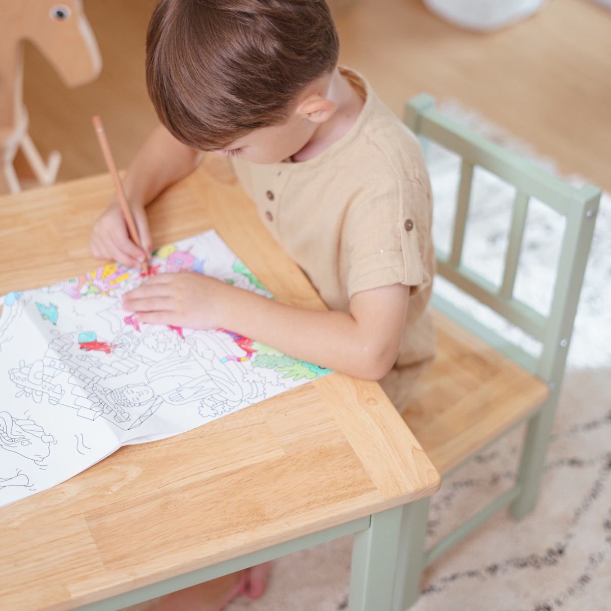 Ensemble table et chaises Activity vert-blanc (3 pièces) (Geuther) - Image 4