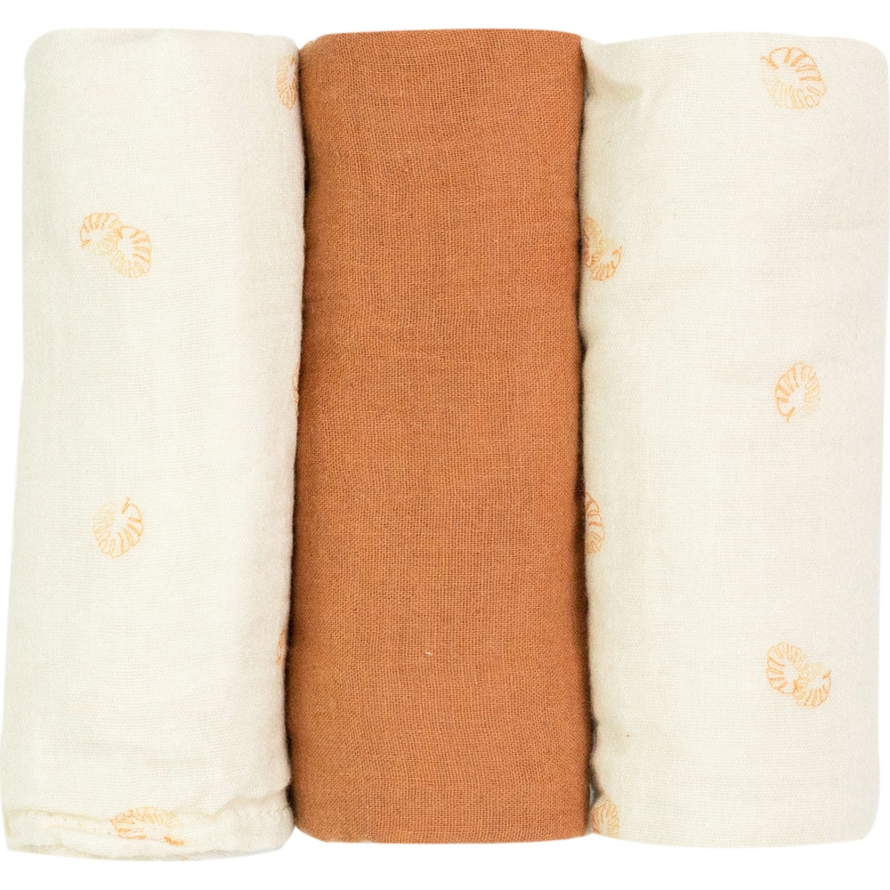 Lot de 3 langes en mousseline Diplododo (70 x 70 cm) (Trois Kilos Sept) - Image 1