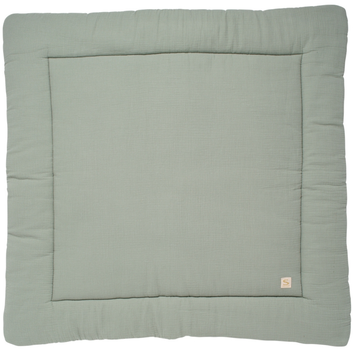 Sauthon - Tapis de jeu en gaze de coton Sauge (100 x 100 cm)