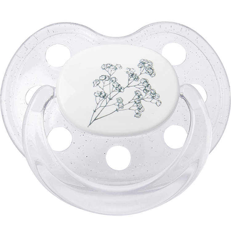 Sucette bébé physiologique Gypsophile gris (0-6 mois) (Le Biberon Français) - Image 1