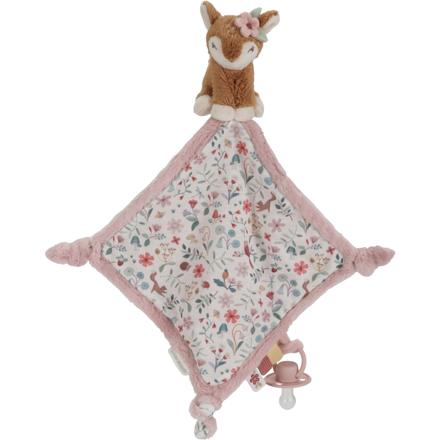 Doudou attache sucette carré faon Fairy Garden (Little Dutch) - Image 1