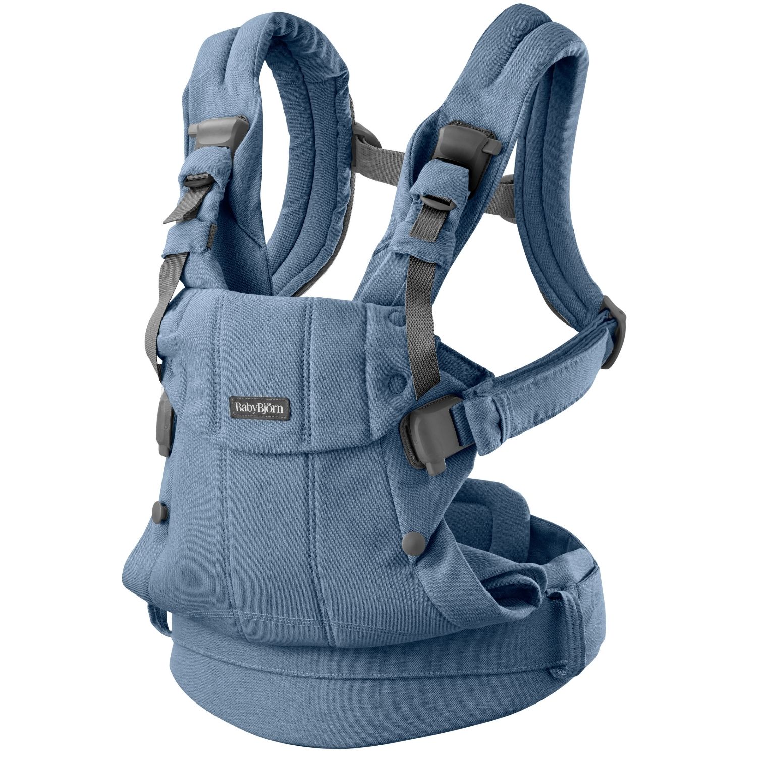 Porte-bébé Harmony Mélange Tissé Chiné Bleu (BabyBjörn) - Image 5
