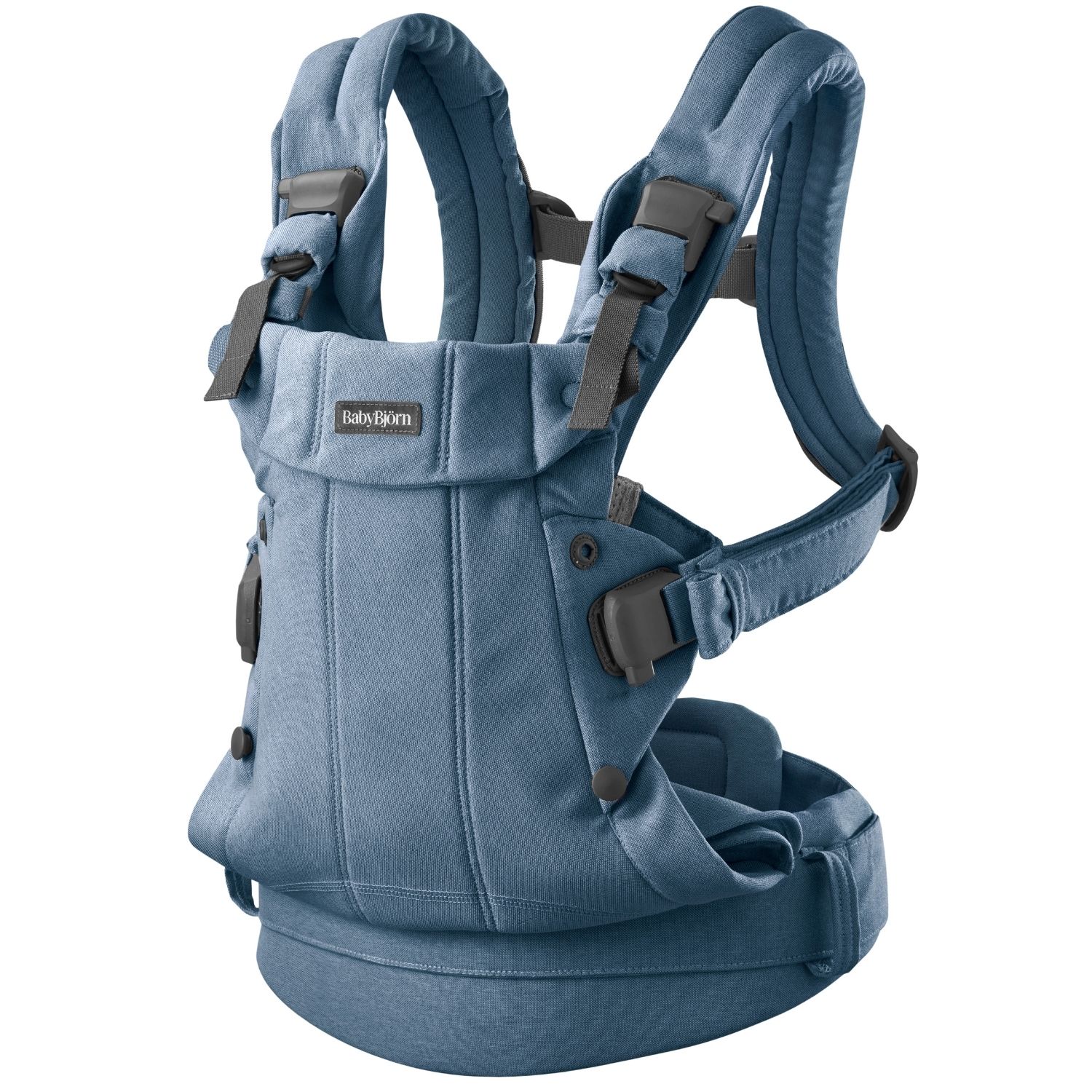 Porte-bébé Harmony Mélange Tissé Chiné Bleu (BabyBjörn) - Image 6
