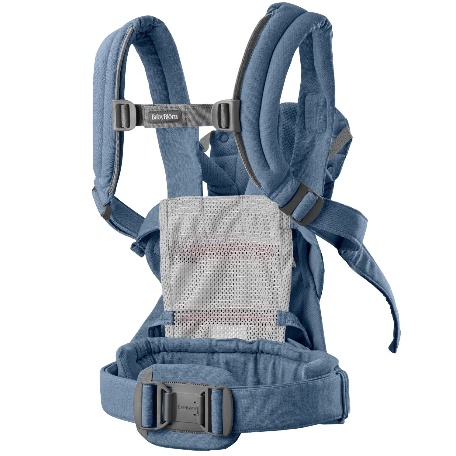 Porte-bébé Harmony Mélange Tissé Chiné Bleu (BabyBjörn) - Image 7