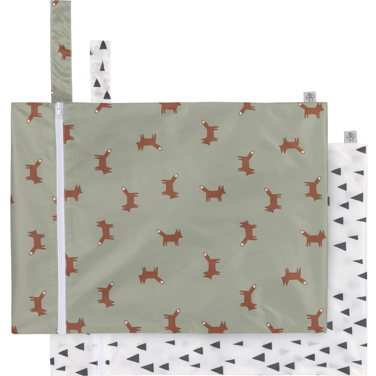 Lässig - Lot de 2 sacs à couches imperméables Little Forest Renard