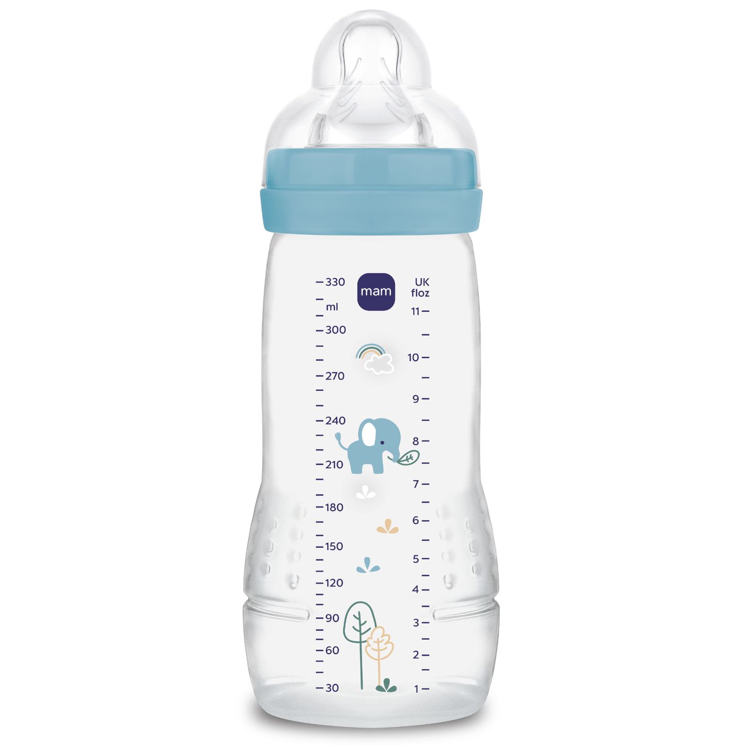 Mam - Biberon Easy Active 2ème âge Decor Océan - Tétine débit X (330ml)