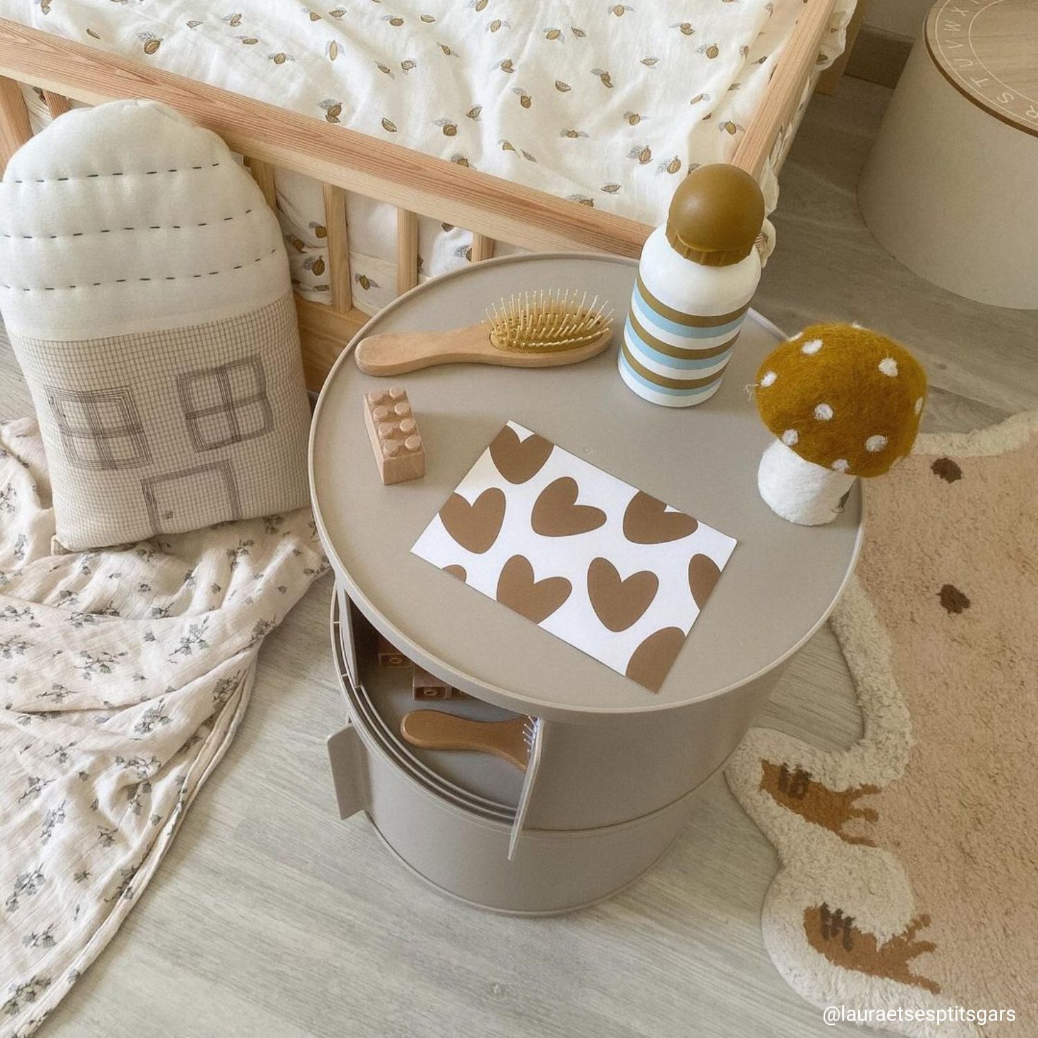 Table de chevet 2 en 1 Damien Sandy (33 cm) (Liewood) - Image 3