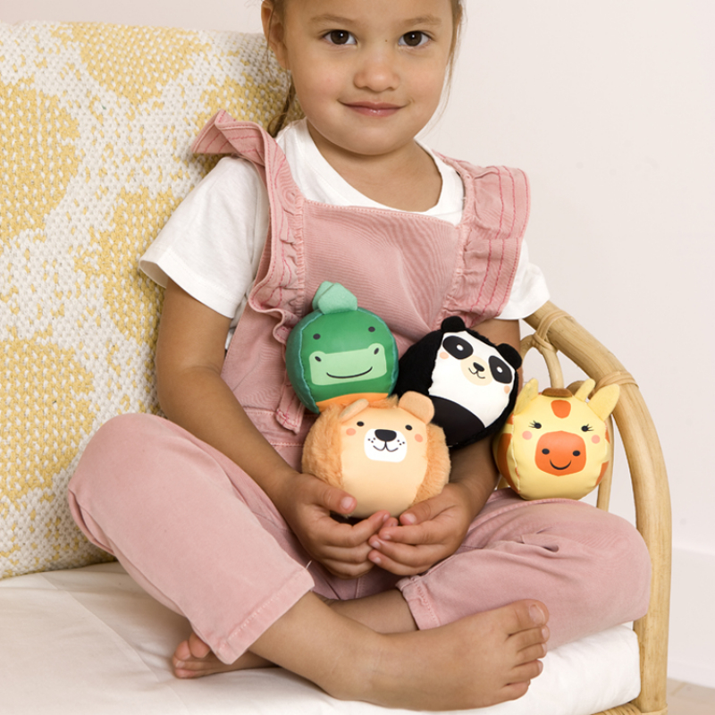Lot de 4 balles doudous Jungle Doodballs (Little Big Friends) - Image 2